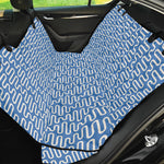 Blue And White DNA Pattern Print Pet Car Back Seat Cover