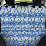 Blue And White DNA Pattern Print Pet Car Back Seat Cover