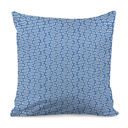 Blue And White DNA Pattern Print Pillow Cover
