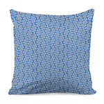 Blue And White DNA Pattern Print Pillow Cover