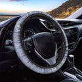 Blue And White Glen Plaid Print Car Steering Wheel Cover