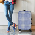 Blue And White Glen Plaid Print Luggage Cover
