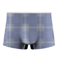 Blue And White Glen Plaid Print Men's Boxer Briefs