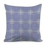 Blue And White Glen Plaid Print Pillow Cover