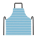 Blue And White Harlequin Pattern Print Apron