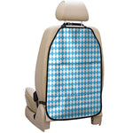 Blue And White Harlequin Pattern Print Car Seat Organizers