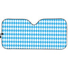 Blue And White Harlequin Pattern Print Car Sun Shade