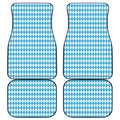Blue And White Harlequin Pattern Print Front and Back Car Floor Mats