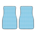 Blue And White Harlequin Pattern Print Front Car Floor Mats