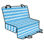 Blue And White Harlequin Pattern Print Pet Car Back Seat Cover