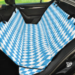 Blue And White Harlequin Pattern Print Pet Car Back Seat Cover