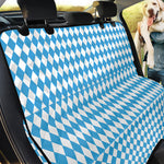 Blue And White Harlequin Pattern Print Pet Car Back Seat Cover