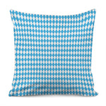 Blue And White Harlequin Pattern Print Pillow Cover