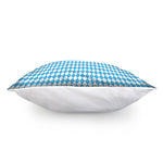 Blue And White Harlequin Pattern Print Pillow Cover
