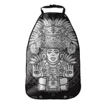 Blue And White Mayan Statue Print Car Seat Organizers