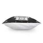 Blue And White Mayan Statue Print Pillow Cover