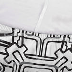 Blue And White Mayan Statue Print Sofa Cover