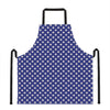 Blue And White Polka Dot Pattern Print Apron