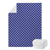 Blue And White Polka Dot Pattern Print Blanket