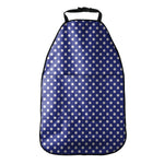 Blue And White Polka Dot Pattern Print Car Seat Organizers