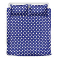 Blue And White Polka Dot Pattern Print Duvet Cover Bedding Set