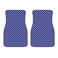 Blue And White Polka Dot Pattern Print Front Car Floor Mats