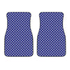 Blue And White Polka Dot Pattern Print Front Car Floor Mats