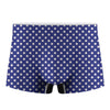 Blue And White Polka Dot Pattern Print Men's Boxer Briefs