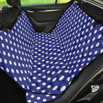 Blue And White Polka Dot Pattern Print Pet Car Back Seat Cover