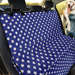 Blue And White Polka Dot Pattern Print Pet Car Back Seat Cover