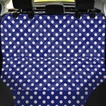 Blue And White Polka Dot Pattern Print Pet Car Back Seat Cover