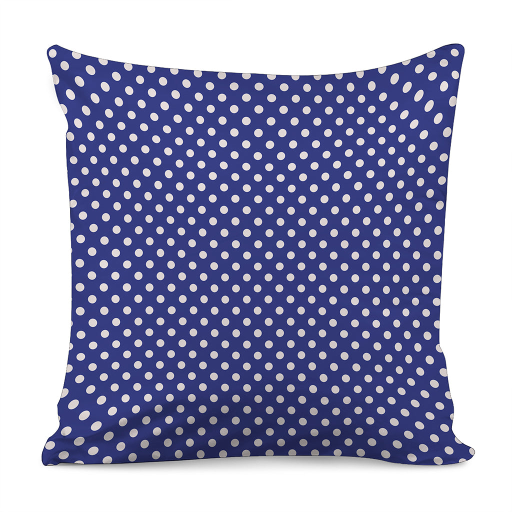 Blue And White Polka Dot Pattern Print Pillow Cover