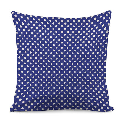 Blue And White Polka Dot Pattern Print Pillow Cover