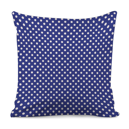 Blue And White Polka Dot Pattern Print Pillow Cover