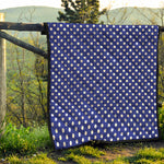 Blue And White Polka Dot Pattern Print Quilt