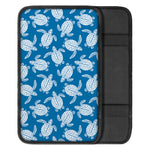 Blue And White Sea Turtle Pattern Print Car Center Console Cover