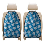 Blue And White Sea Turtle Pattern Print Car Seat Organizers