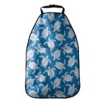 Blue And White Sea Turtle Pattern Print Car Seat Organizers