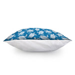 Blue And White Sea Turtle Pattern Print Pillow Cover