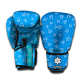 Blue And White Stethoscope Pattern Print Boxing Gloves