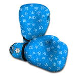 Blue And White Stethoscope Pattern Print Boxing Gloves