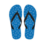 Blue And White Stethoscope Pattern Print Flip Flops