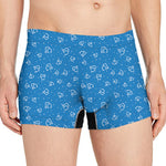 Blue And White Stethoscope Pattern Print Men's Boxer Briefs