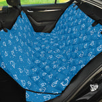 Blue And White Stethoscope Pattern Print Pet Car Back Seat Cover