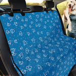 Blue And White Stethoscope Pattern Print Pet Car Back Seat Cover