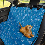 Blue And White Stethoscope Pattern Print Pet Car Back Seat Cover