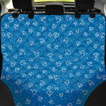 Blue And White Stethoscope Pattern Print Pet Car Back Seat Cover