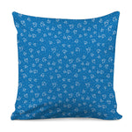 Blue And White Stethoscope Pattern Print Pillow Cover