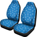 Blue And White Stethoscope Pattern Print Universal Fit Car Seat Covers