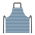 Blue And White Striped Pattern Print Apron